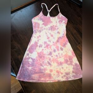 Outdoor Voices The Exercise Dress Pink and Purple Tie-Dye, Women's Small
